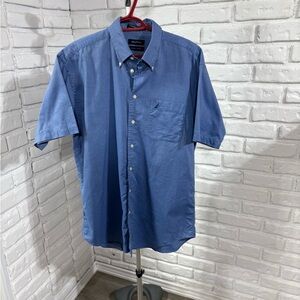 Nautica Vintage Oxford Men's Size 16/Large Blue Made in Hong Kong Shirt